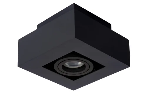 Светильник накладной Xirax 09119/06/30 Lucide чёрный 1 лампа, основание чёрное в стиле современный квадратный фото 2